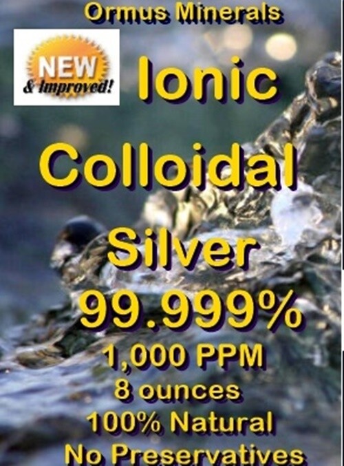 FREE SHIPPING!!! COLLOIDAL SILVER 1000 PPM 8 OZ.- IMMUNE SUPPORT WITH DROPPER