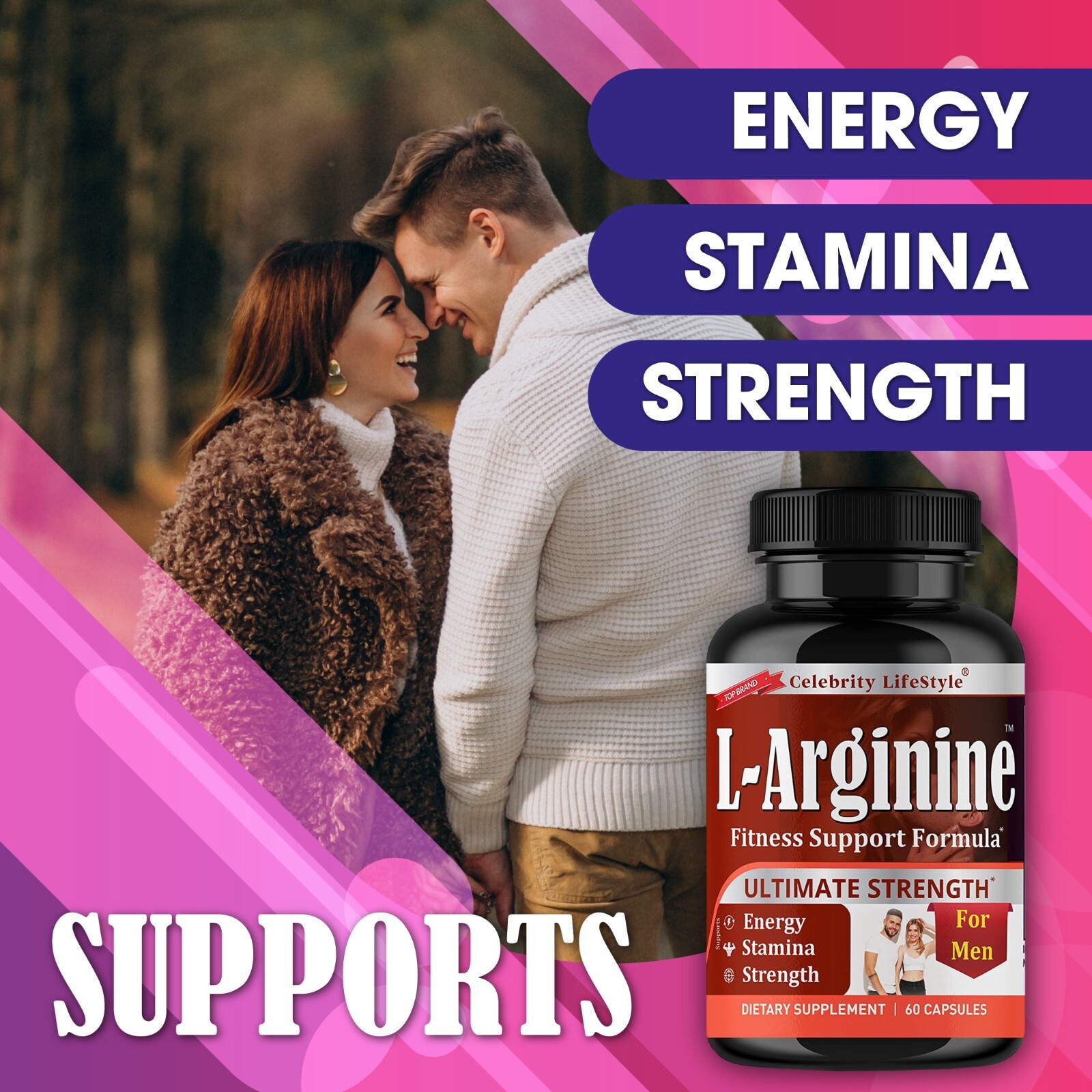L-Arginine Supplement for Enhanced Performance, Testosterone Support- 02/02/2026