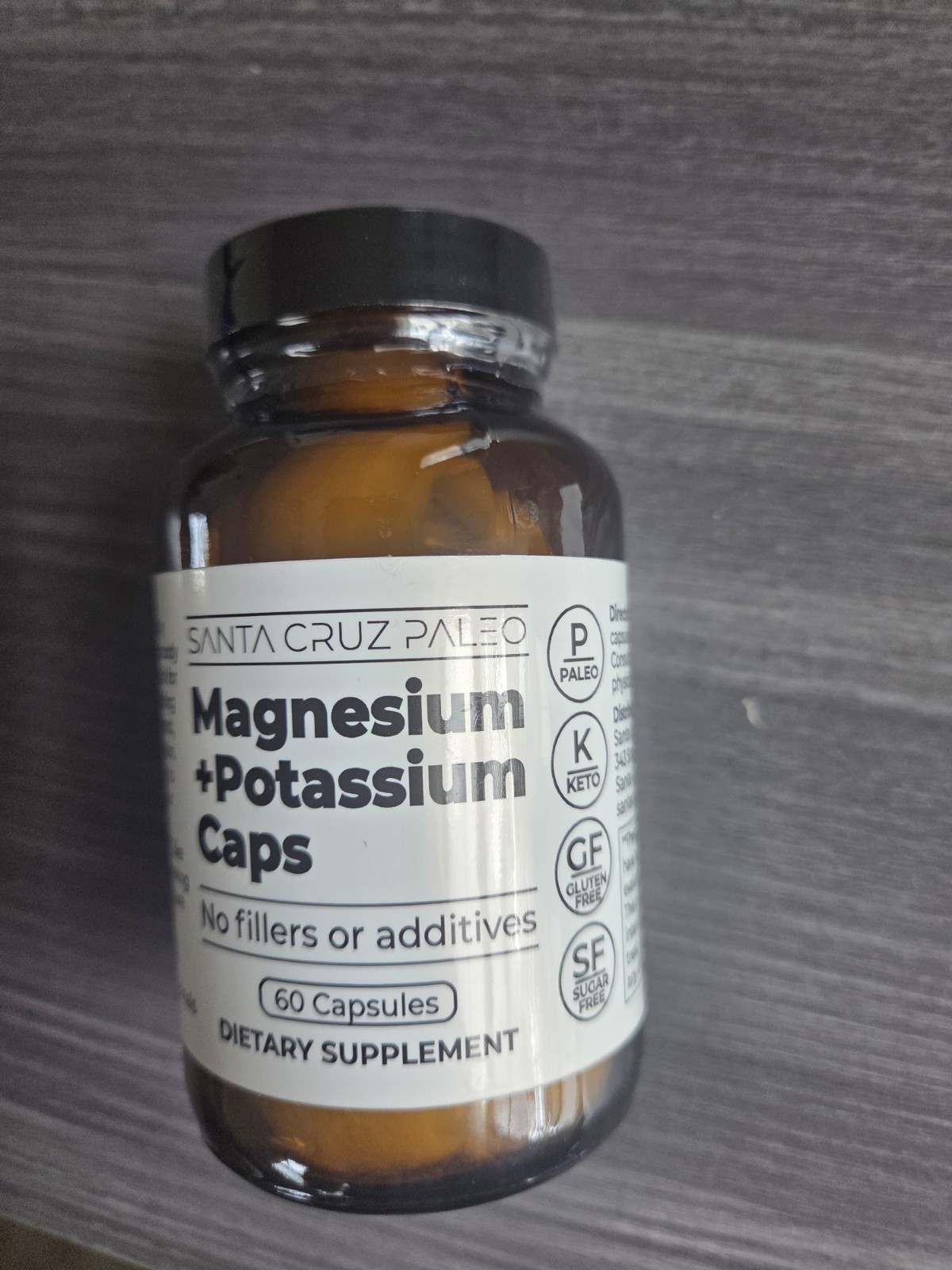 Santa Cruz Paleo Magnesium + Potassium 60 Capsules Gluten-Free Sugar Free