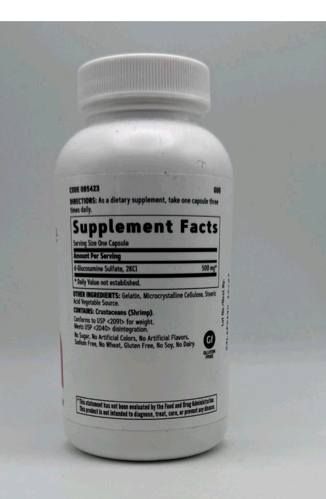 GNC Glucosamine Sulfate Joint Supplement 500 mg 90 Capsules NEW EXP 12/2027