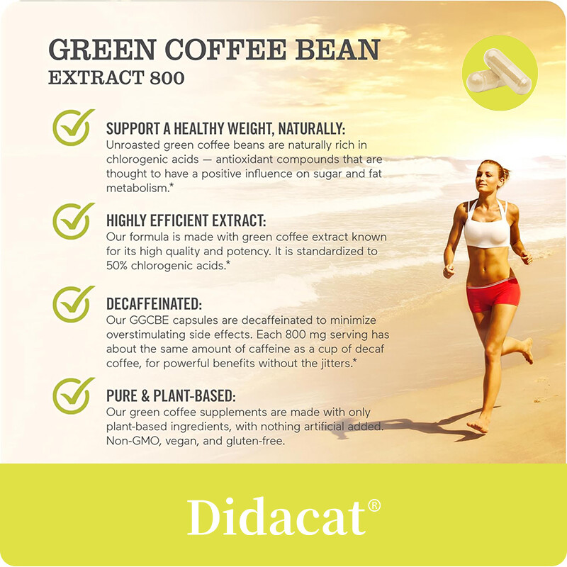 Green Coffee Bean Extract Weight Loss Energy Boost Herbal Supplement 120 Capsule