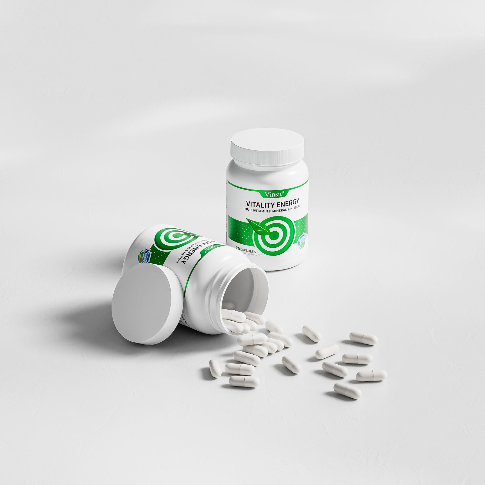 Vinsic Vitality 60 Capsules – Features Reishi, Vitamins & Antioxidant Blends