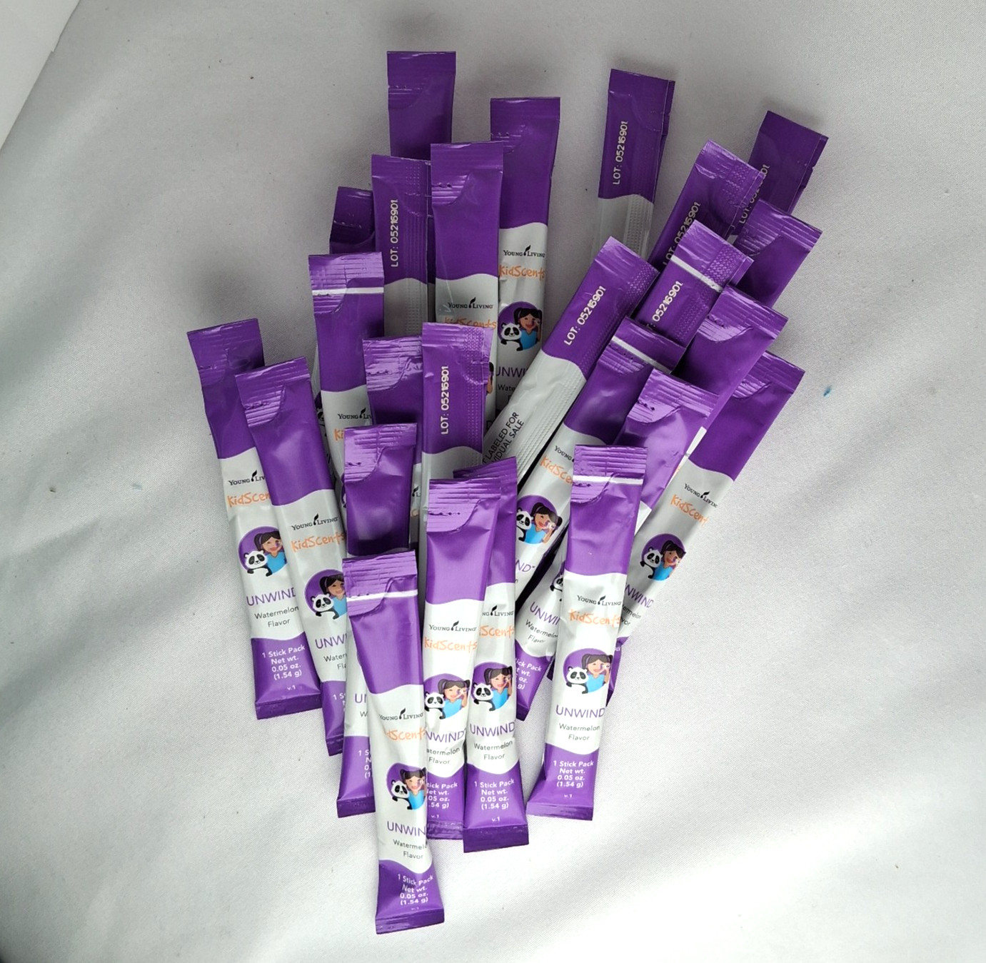Young Living KidScents Unwind Watermelon Magnesium Powder 25 Stick Packs