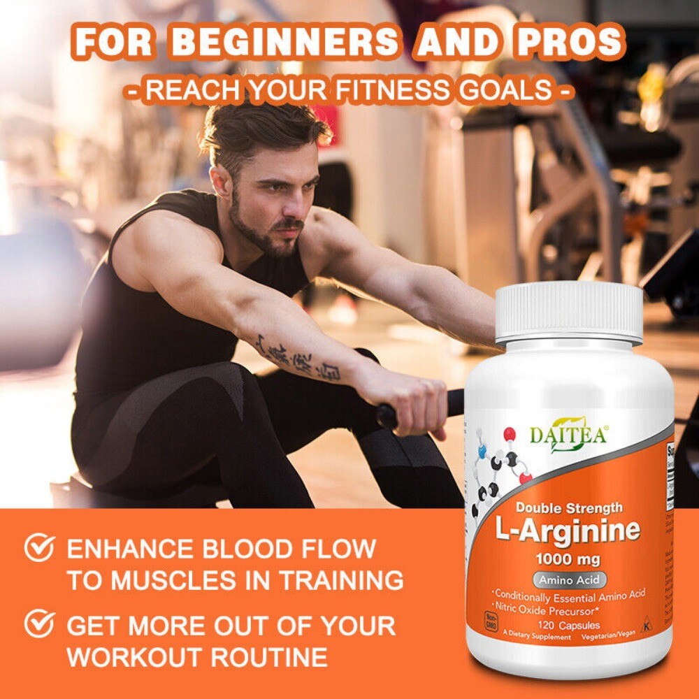 L-Arginine Arginine 1000mg Caps Anabolic Anticatabolic Nitric Oxide Precursor