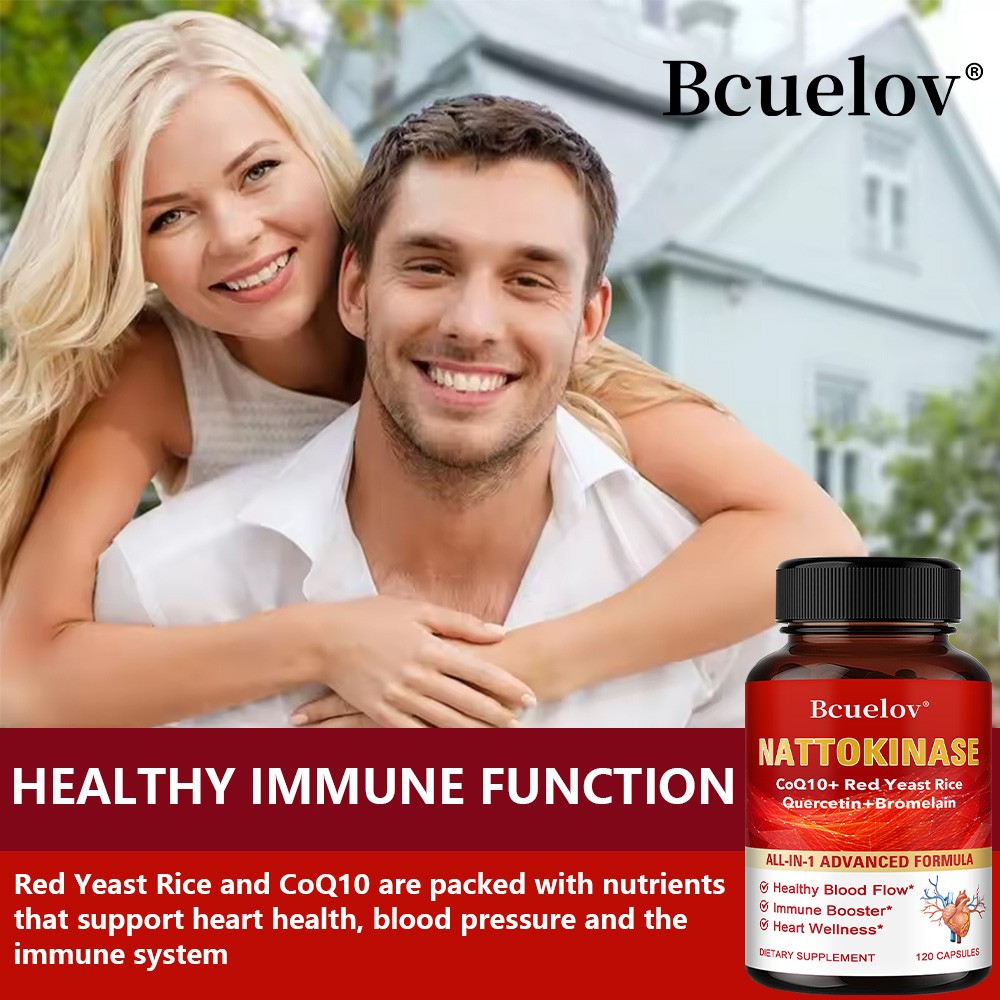 Nattokinase Supplements Blood Circulation Overall Heart Wellness 30-120 Capsules