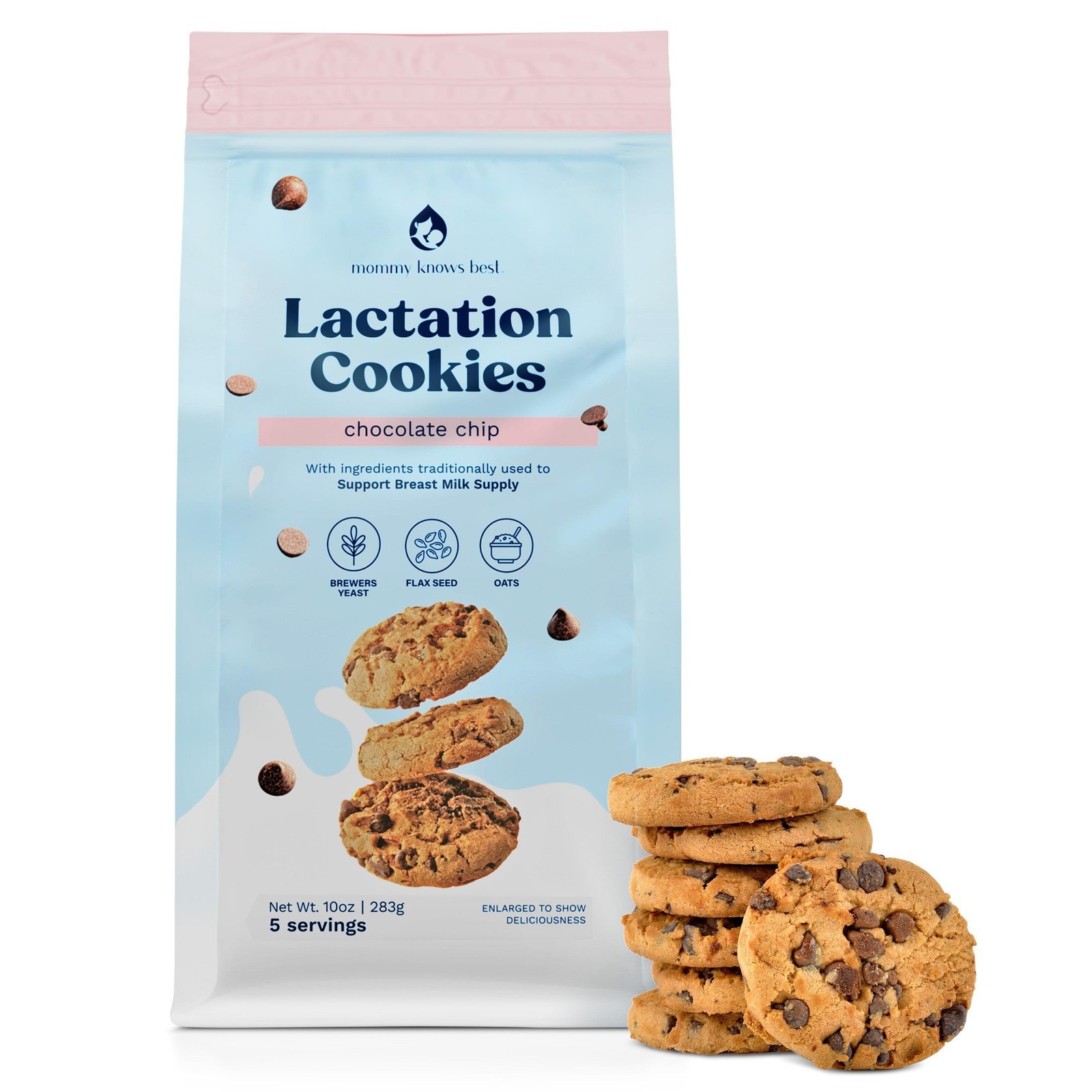 Mommy Knows Best Lactation Cookies, Chocolate Chip, 10 oz (283 g) Exp 5/27/2027
