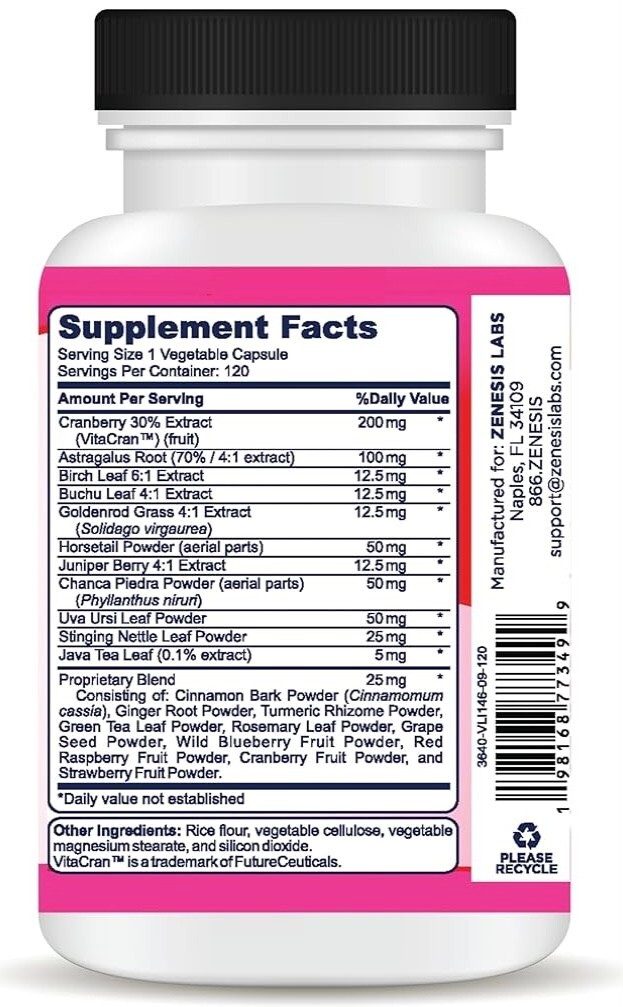 Kidney Support – Aids with UTI and overall Kidney health – 3 bottle set