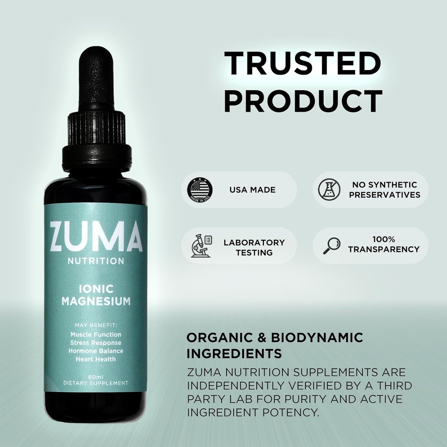 ZUMA Nutrition Liposomal Ashwandha Root Tonic 60 ml Organic Vegan Stress Relief