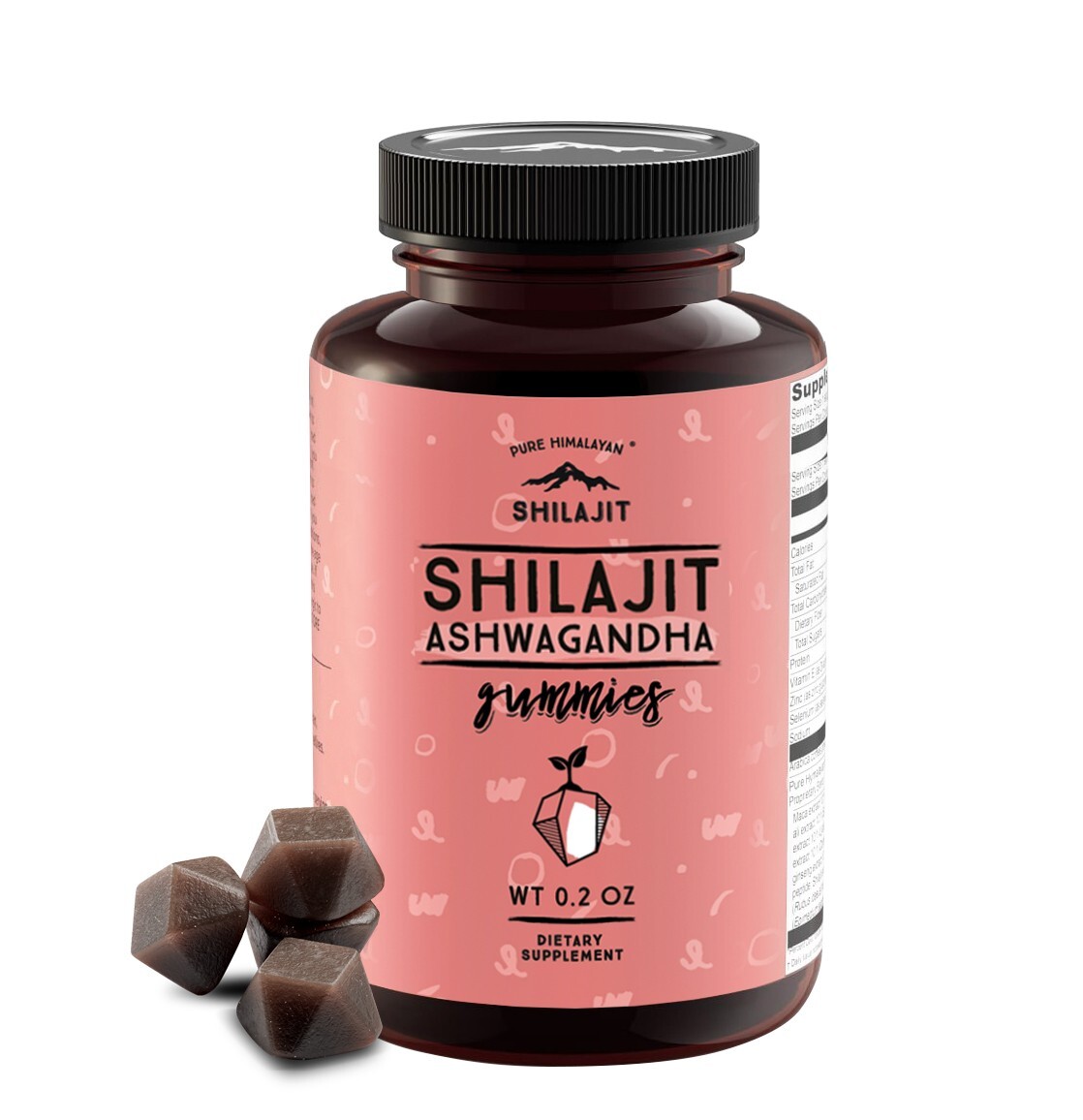 Pure Himalayan Shilajit Gummies, Sugar-Free, 85+ Trace Minerals (90 count)
