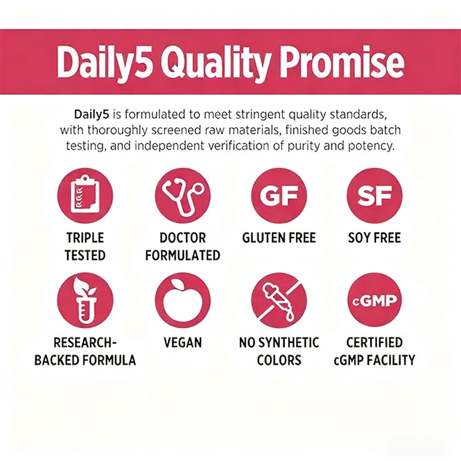 Doctors’ Preferred Daily5 90 Vegan Capsules Dietary Supplement 3PACK
