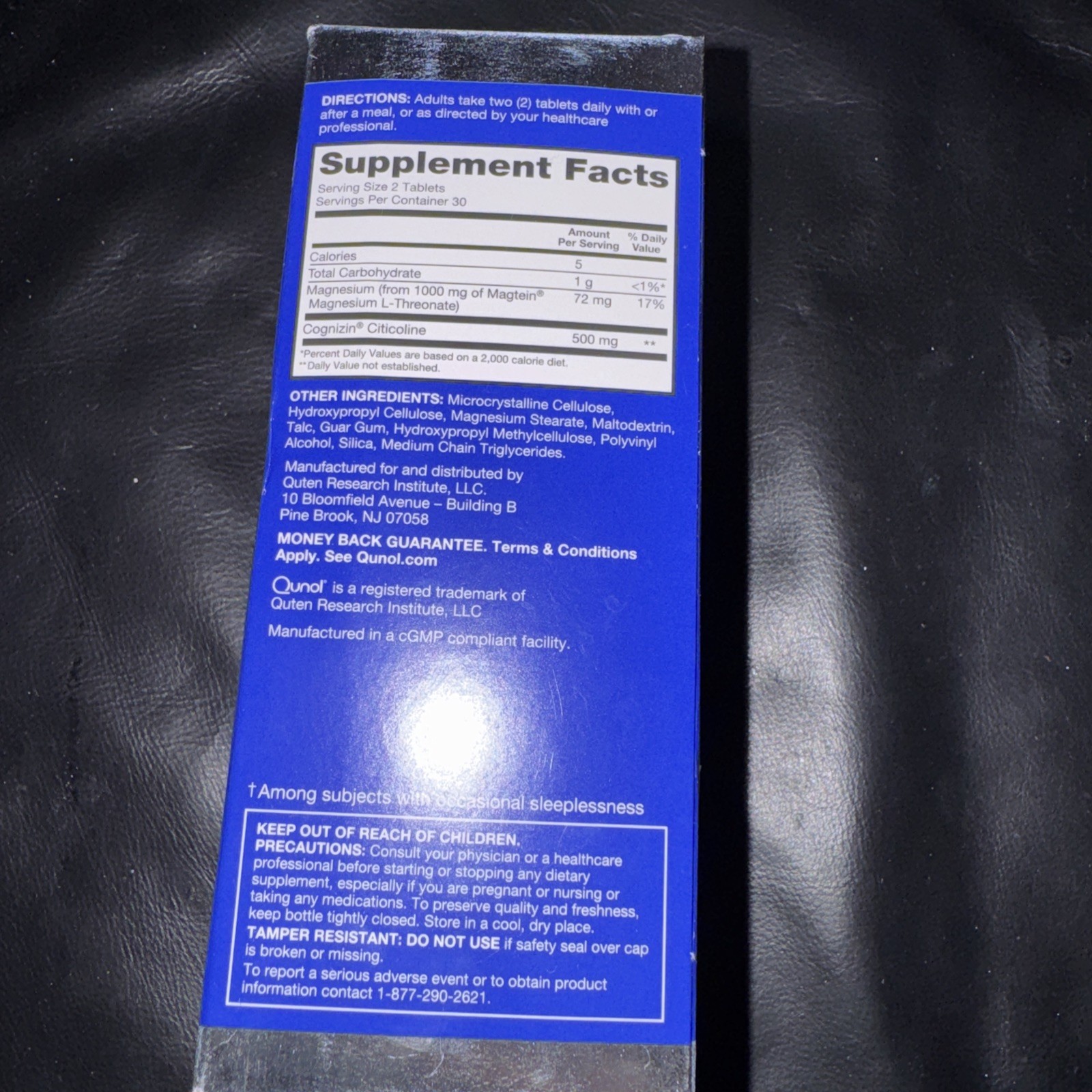 Qunol Brain Health Memory Plus Magnesium L-Threonate 60 Tablets Exp 07/2027