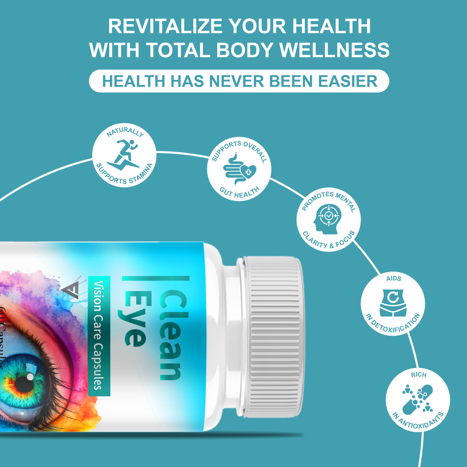 (2 Pack) Clean Eye Capsules, CleanEye Vision Care Supplement (120 Capsules)