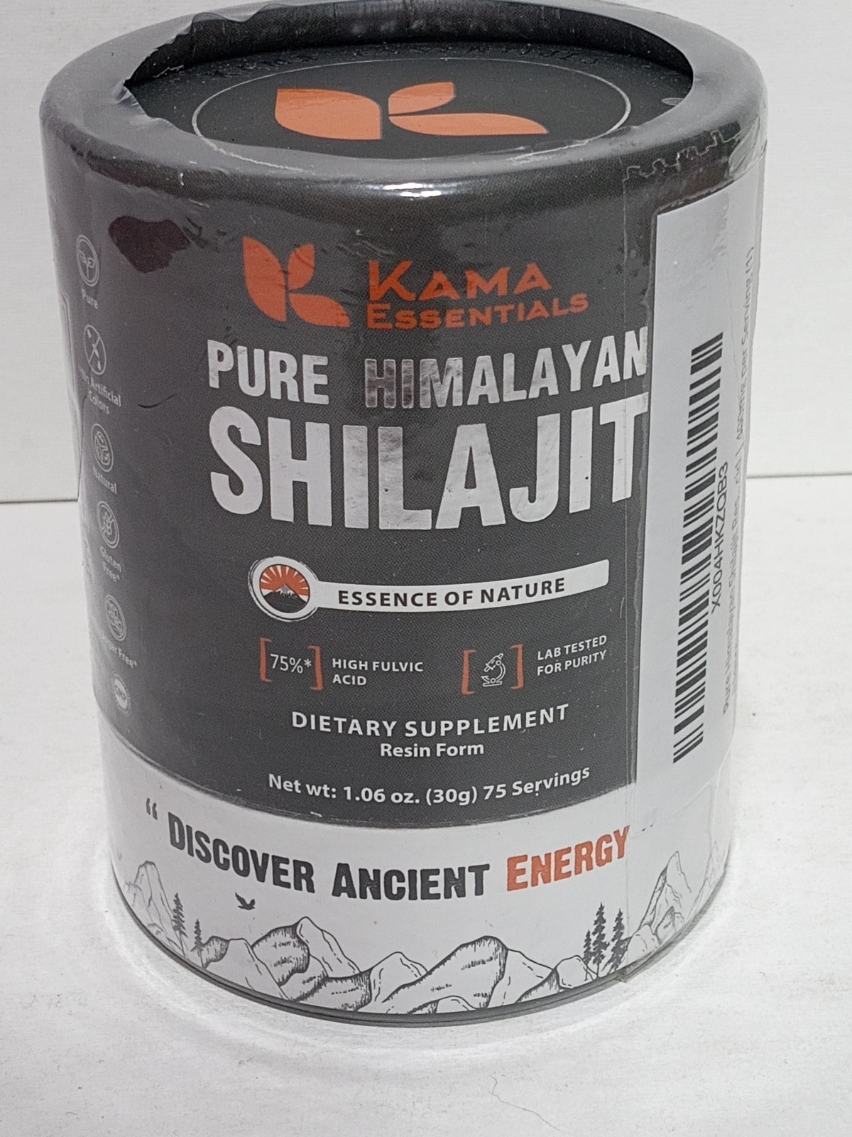Kama Essentials Pure Himalayan Shilajit Resin 30g – 75 Servings, Exp 09/2026