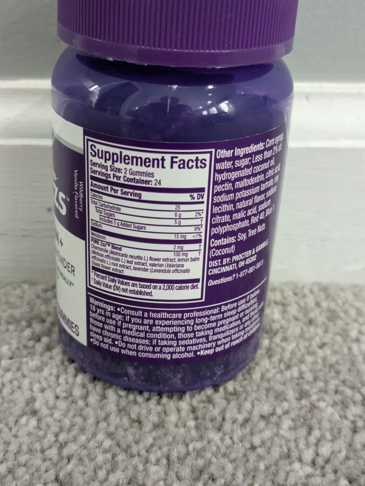 NEW Vicks PURE Zzzs Melatonin Lavender Sleep Aid Gummies 48 Count Exp 06/2027