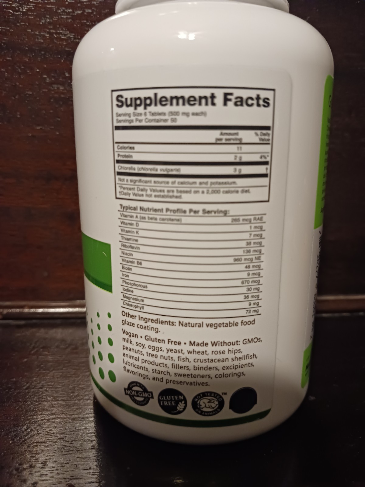 NutriBiotic Chlorella 300 Vegan Tablets Expires 1/2028 Dietary Supplement