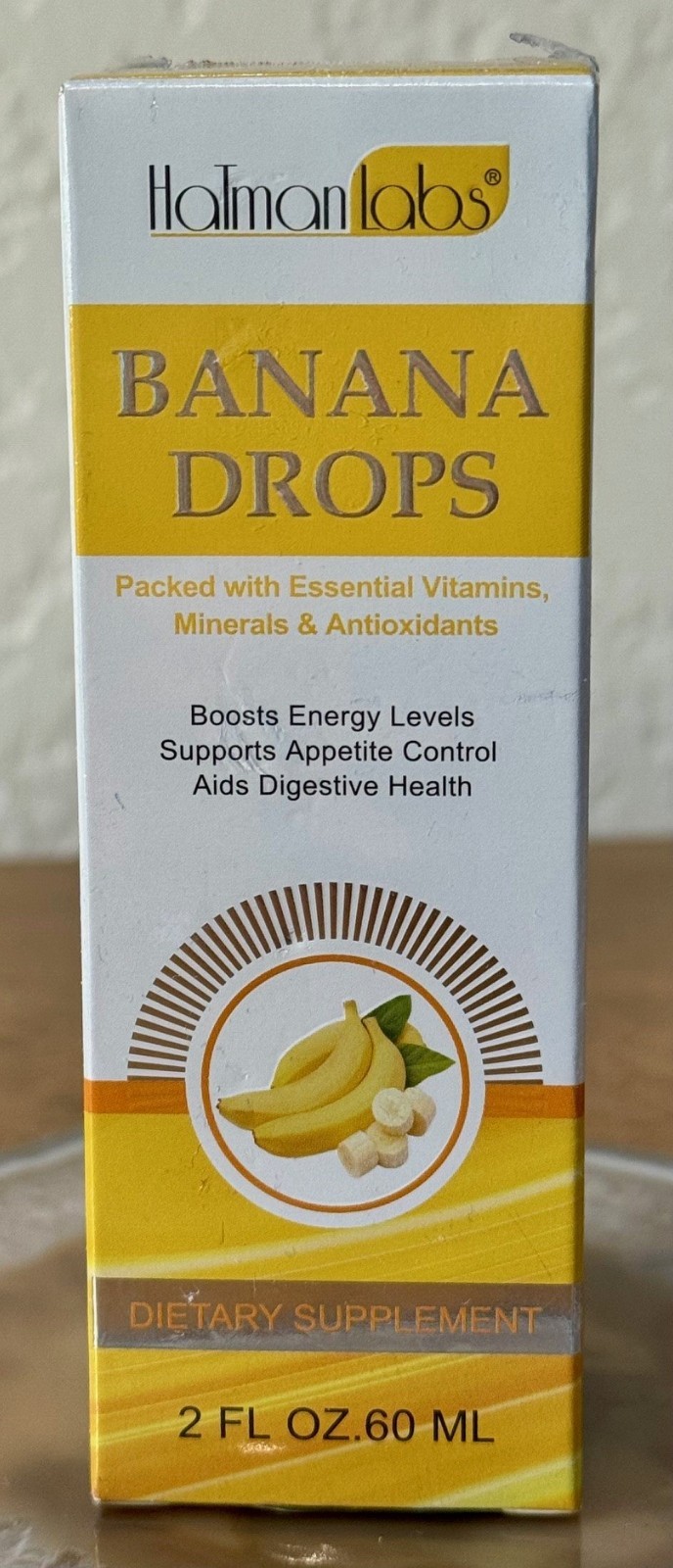 Banana Drops for Weight Loss Liquid Supplement, Hatman Labs 2 oz Exp: 8/2027