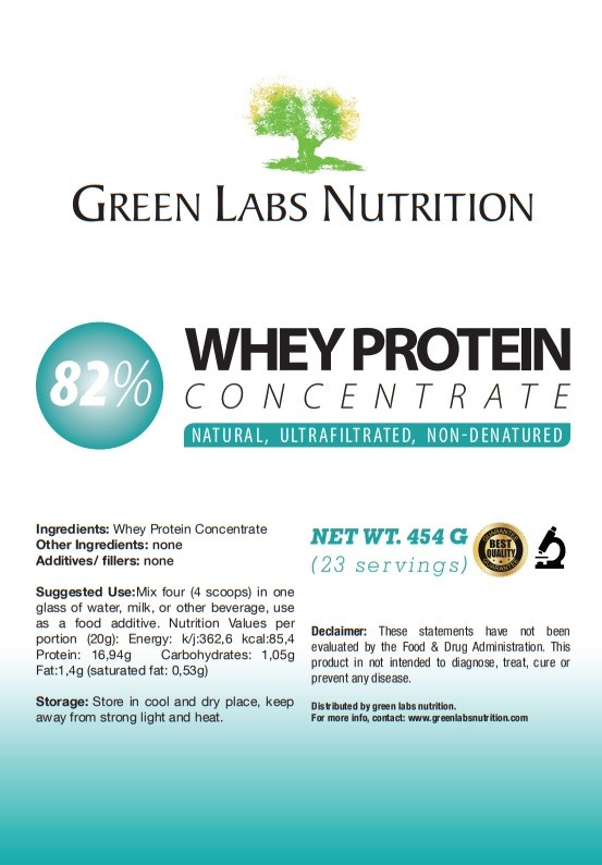 Whey Protein Concentrate WPC 82% Pure Powder Unflavored