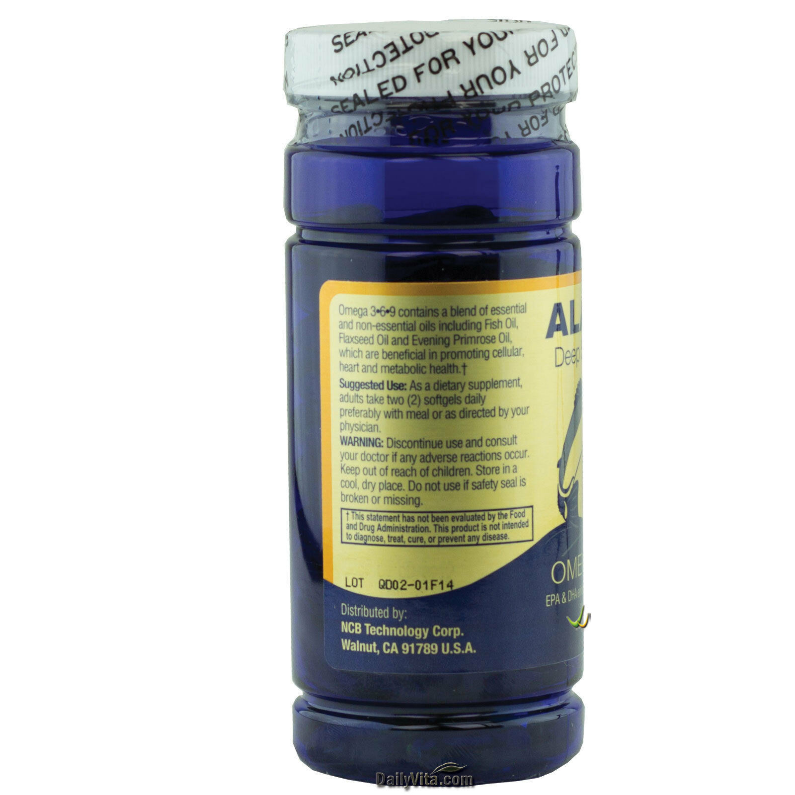 20 x Alaska Deep Sea Omega 3-6-9 Fish Oil EPA DHA 100SG