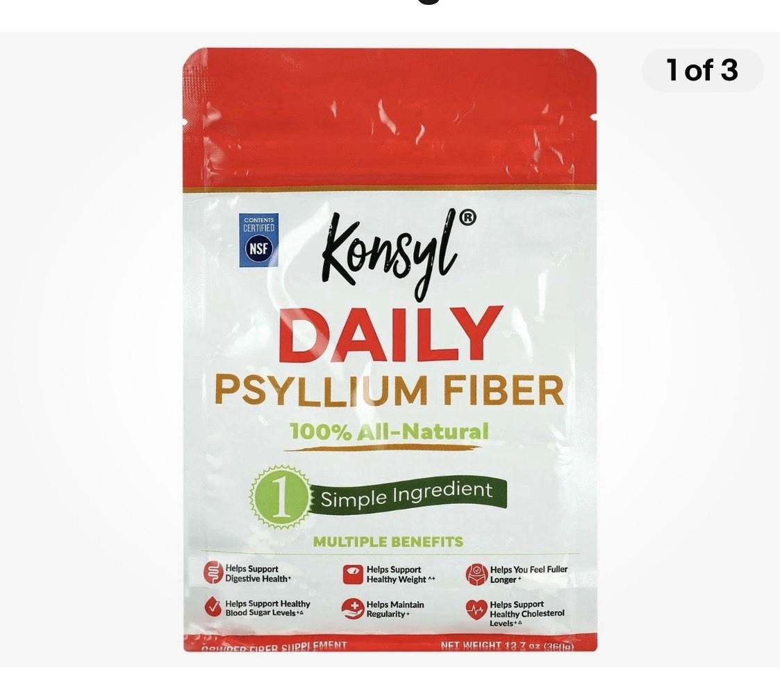 Konsyl Daily Psyllium Fiber Powder supple (12.7 oz, 360g, 60 Servings) FREE SHIP