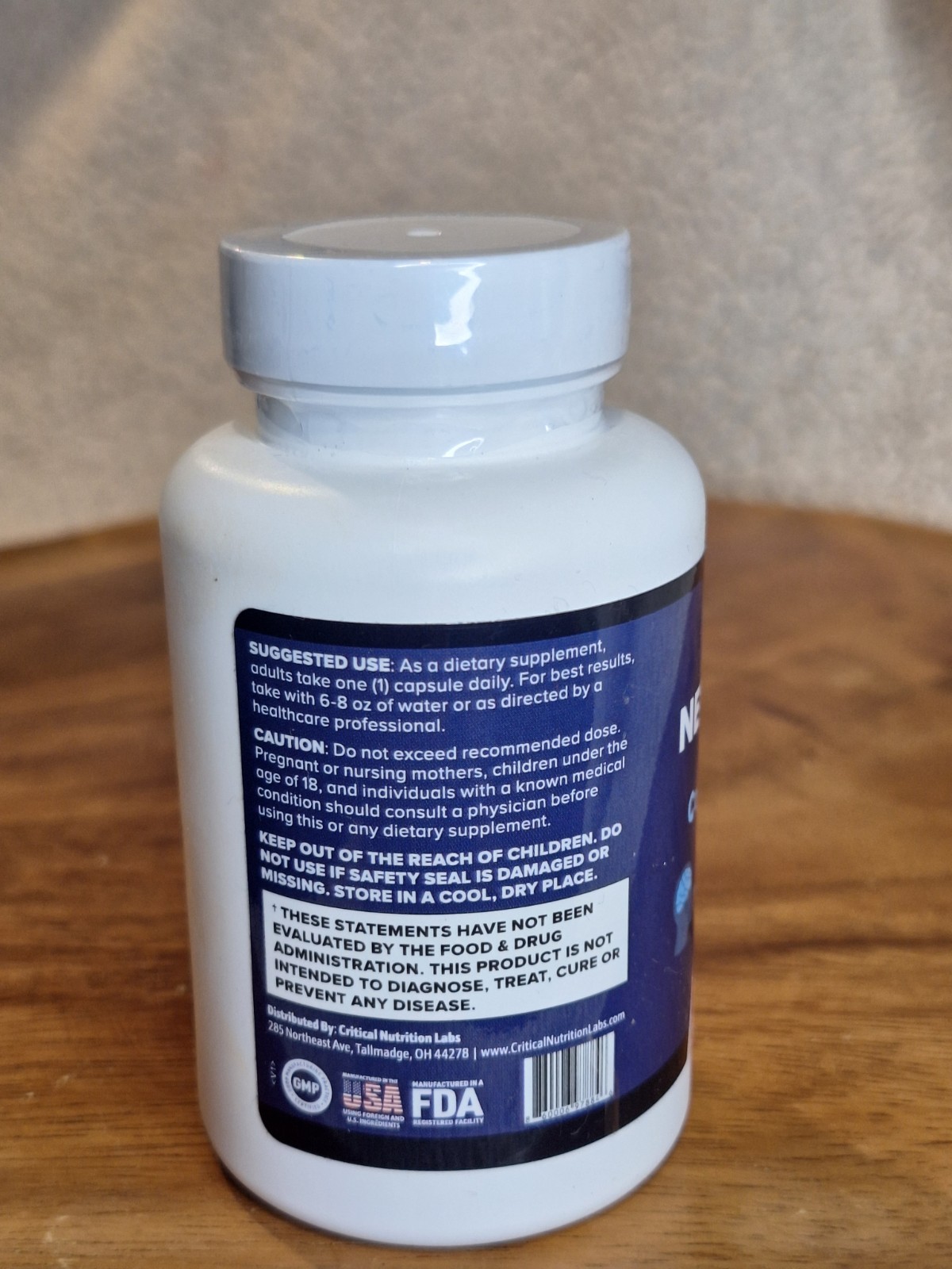 Neuro Thrive Critical Nutrition Labs 30 Capsules Exp 10/2026