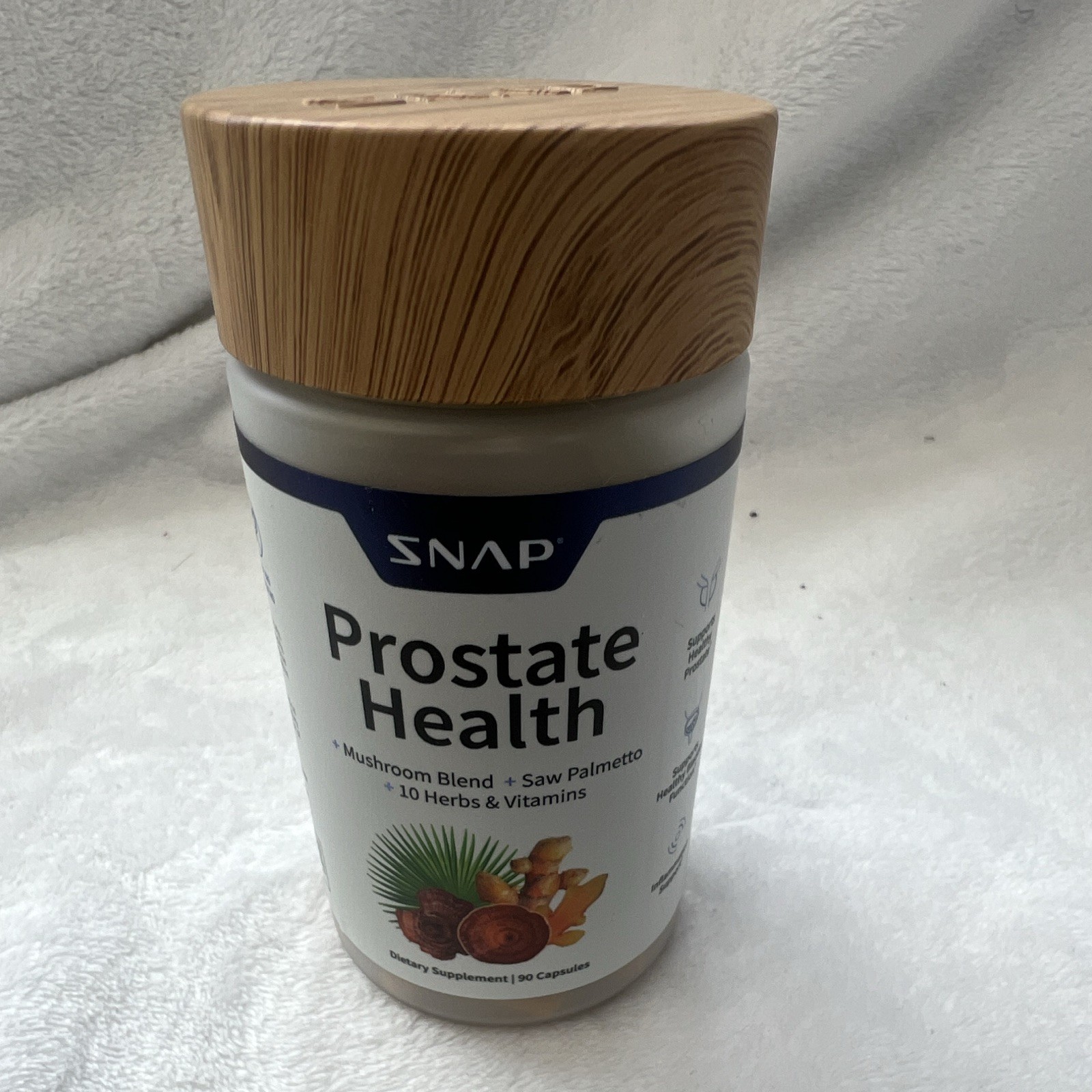 SNAP Prostate Health Saw Palmetto Nettle Turmeric Vegan 90 Capsules 10/2026