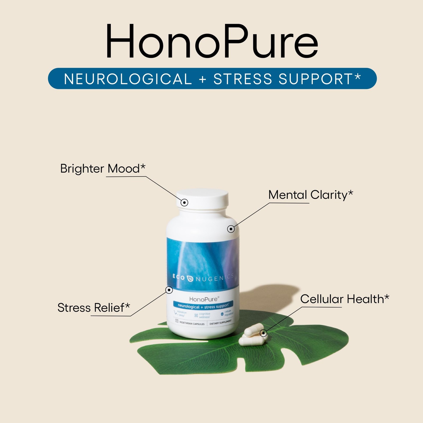 EcoNugenics – HonoPure – 120 Capsules | Professionally 120 Count (Pack of 1)