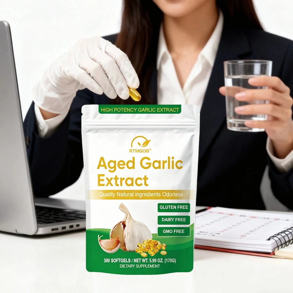 Aged Garlic Extract Softgels Odorless Garlic Supplement for Daily Immune Support