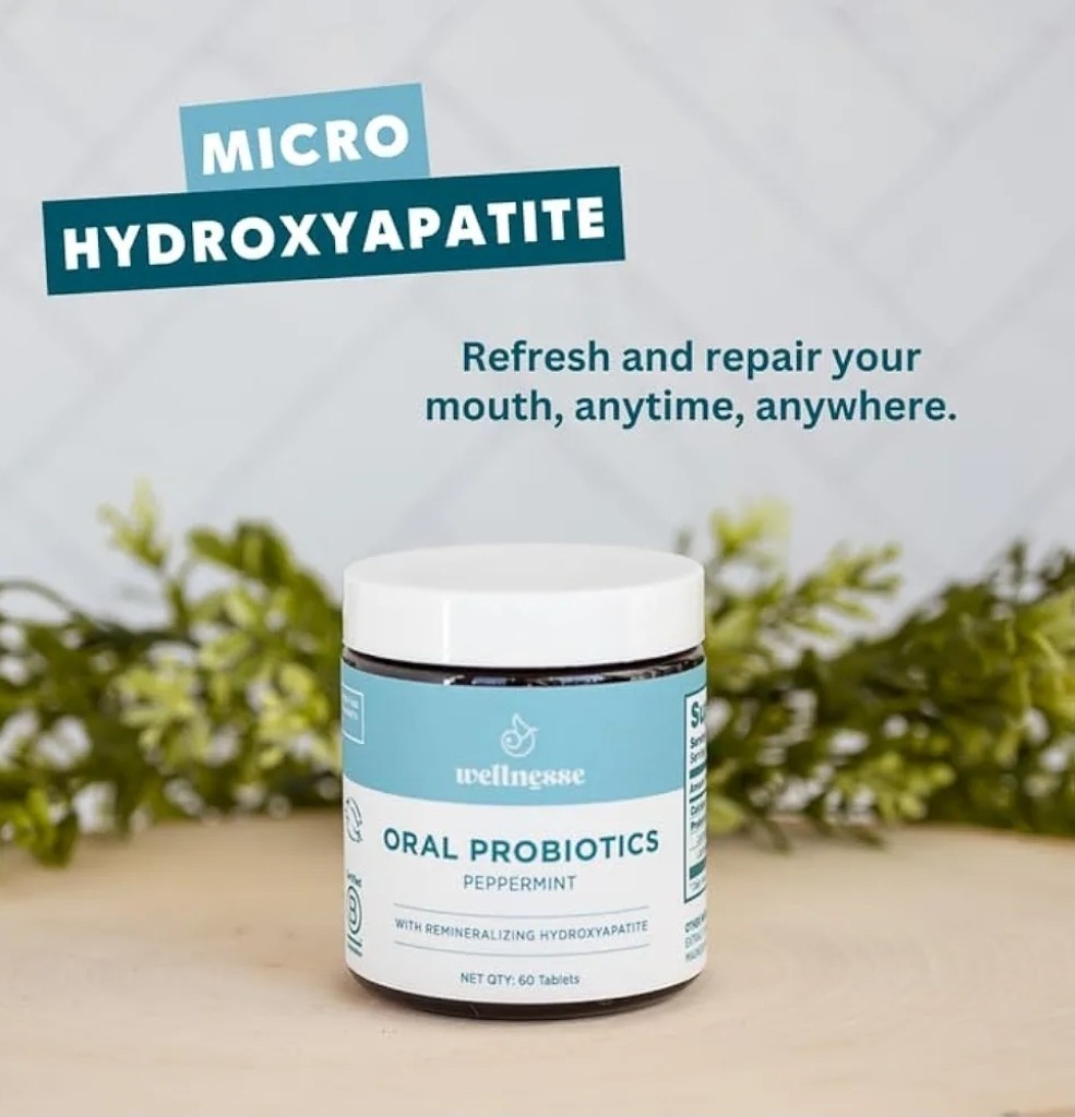(2 Pack) Wellnesse Oral Probiotic Mints With Hydoxyapatite Peppermint Bad Breath