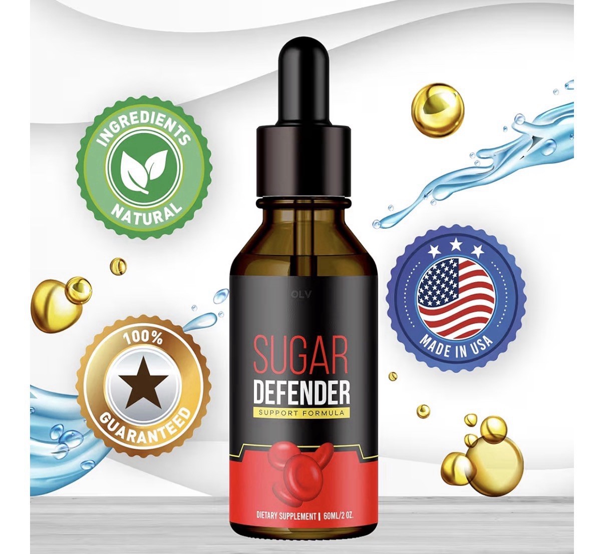 Sugar Defender Blood Sugar Support Supplement Official Formula 1 pack NEW