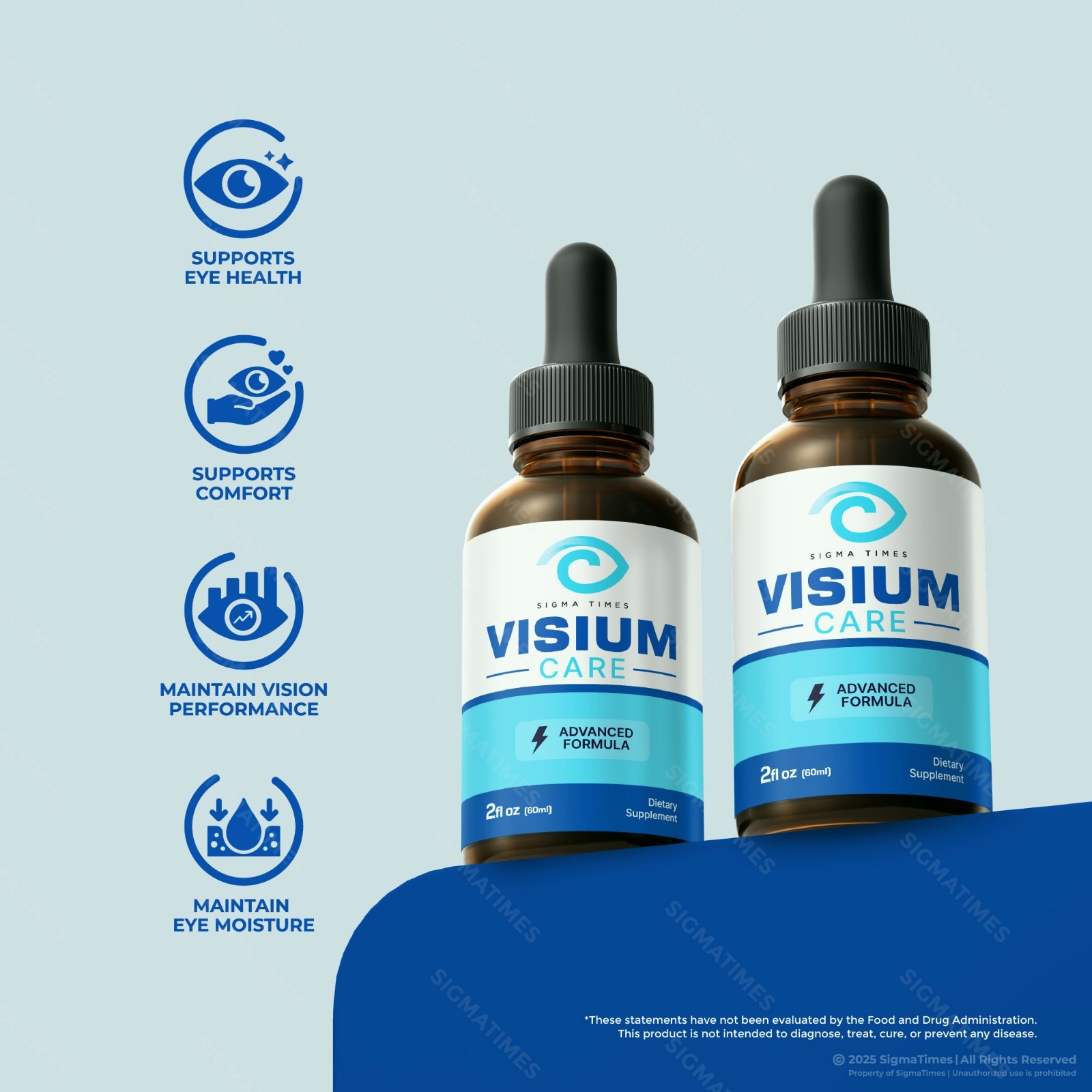 Visium Care Drops – Oral Supplement for Eye Health & Vision Wellness – 2 Pack