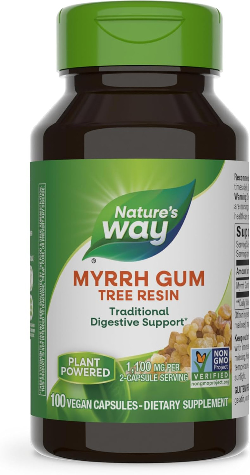 Myrrh Gum Tree Resin, Traditional Digestive Support*, 1,100Mg per Serving, 100 C