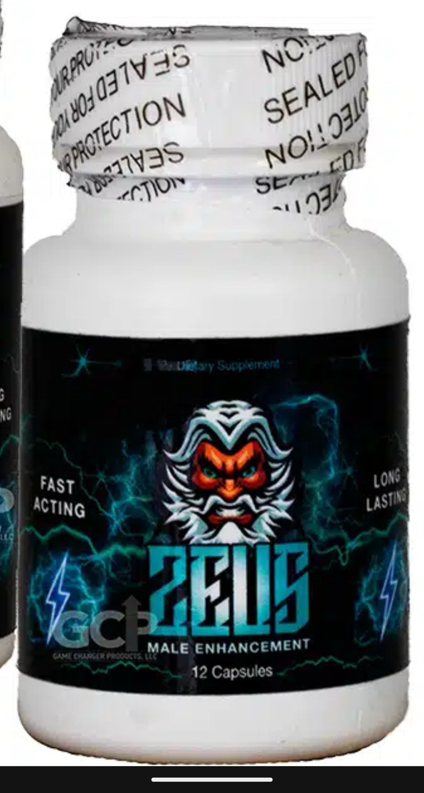 Zeus Plus 1600 Male Enhancement Supplement 12 count bottle