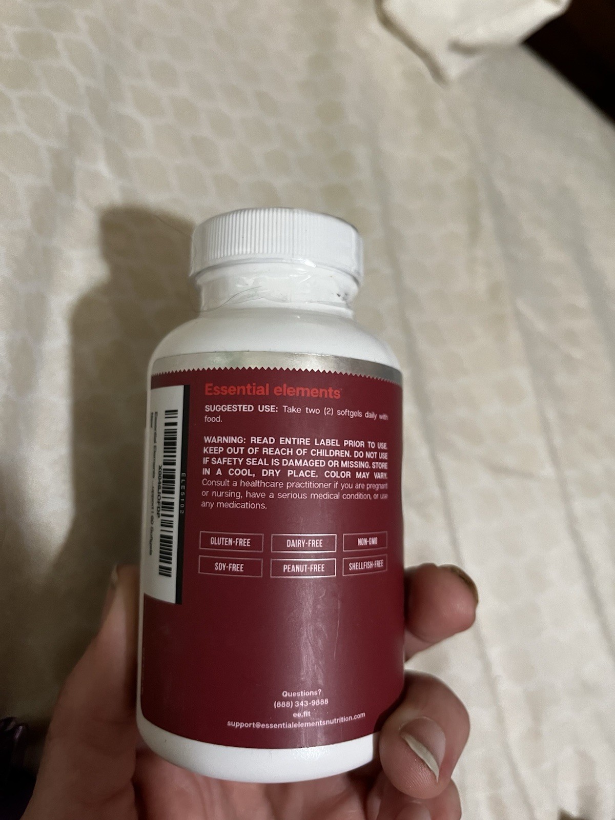 Essential elements Omega-3 Fish Oil 1400mg EPA DHA 60 Softgels Gluten-Free