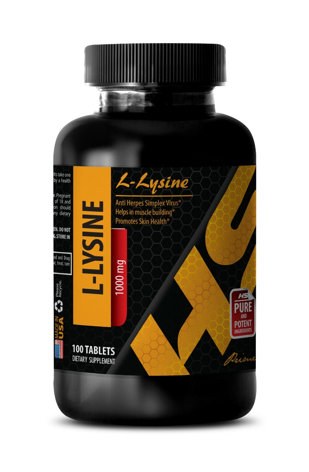 immune system support – L-LYSINE 1000mg 100 Tablets – collagen producing 1B