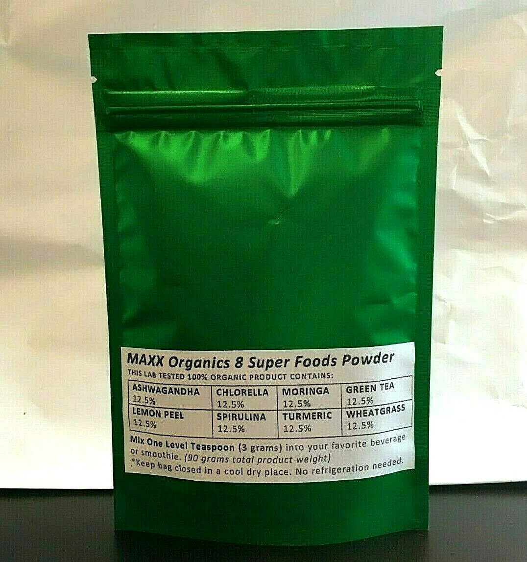 MAXX Organics 3pk GREEN SUPERFOOD POWDER 90 Day Supply Compare to Organifi Juice