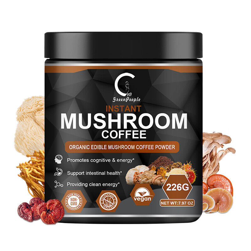Organic Lion’s Mane Mushroom Coffee – Brain & Immune Support, Instant Powder