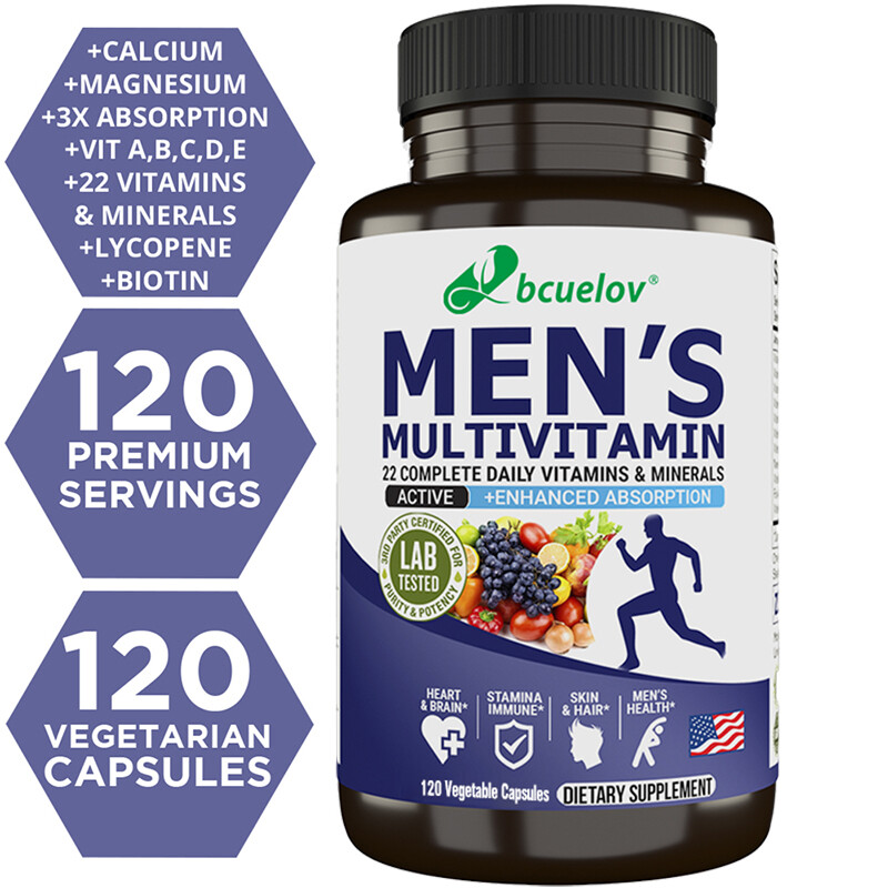 Men’s Multivitamin with Natural Ingredients, GMP Laboratory Tested