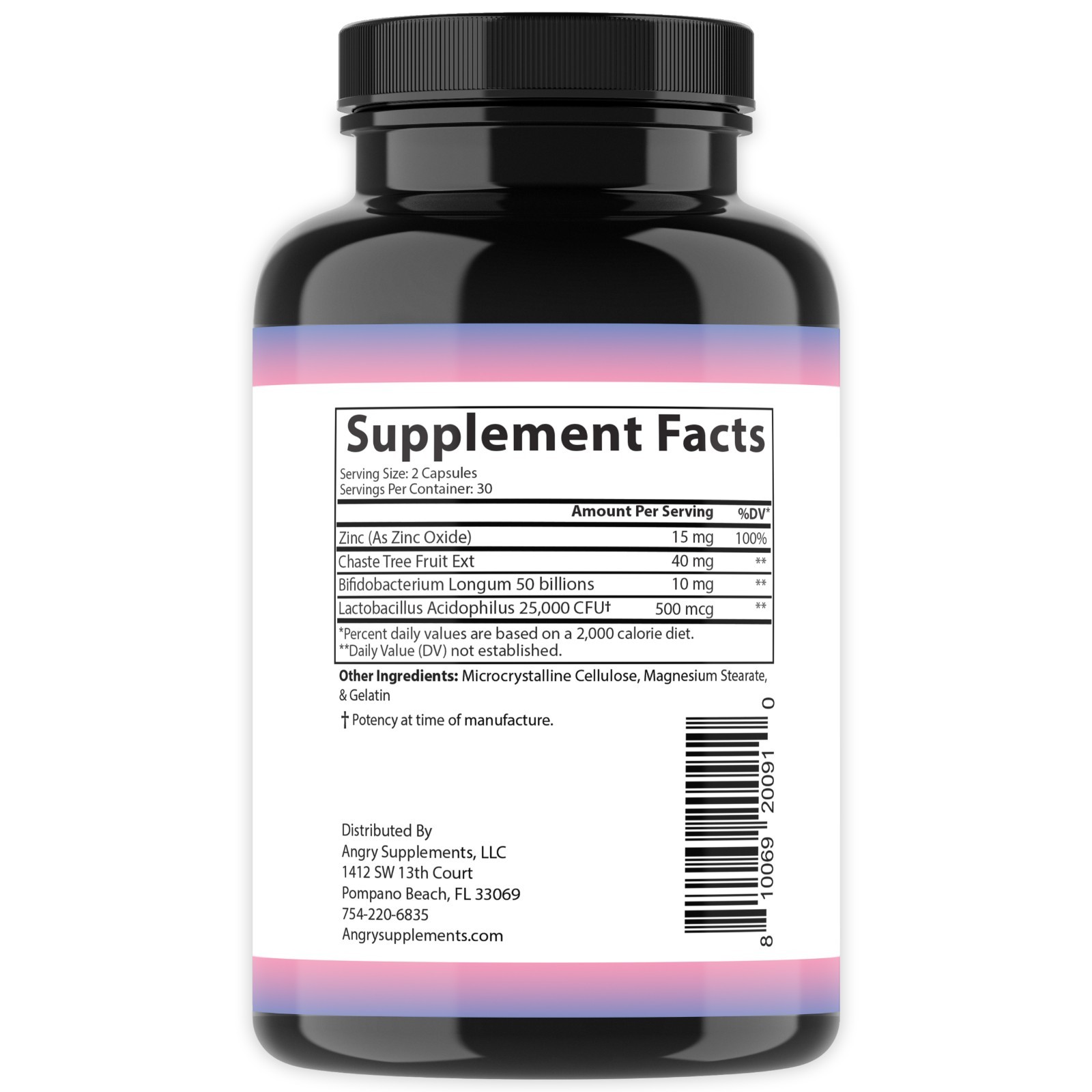 Angry Supplements Pretty Probiotics Women’s Beauty Hair Skin Nail Health 60ct
