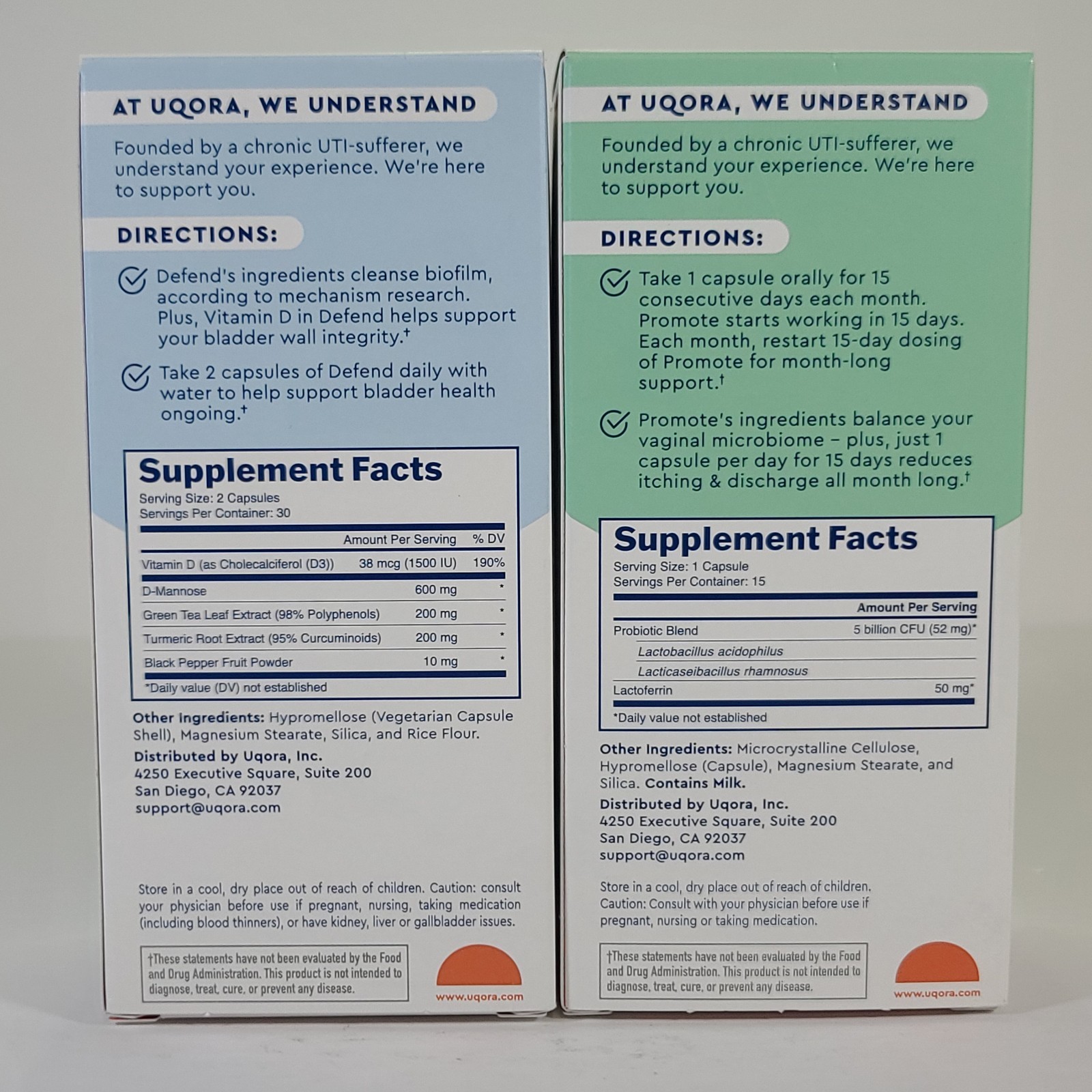 Uqora Defend Part 2 & Promote Part 3 Proactive Regime Supplement Capsules 2026