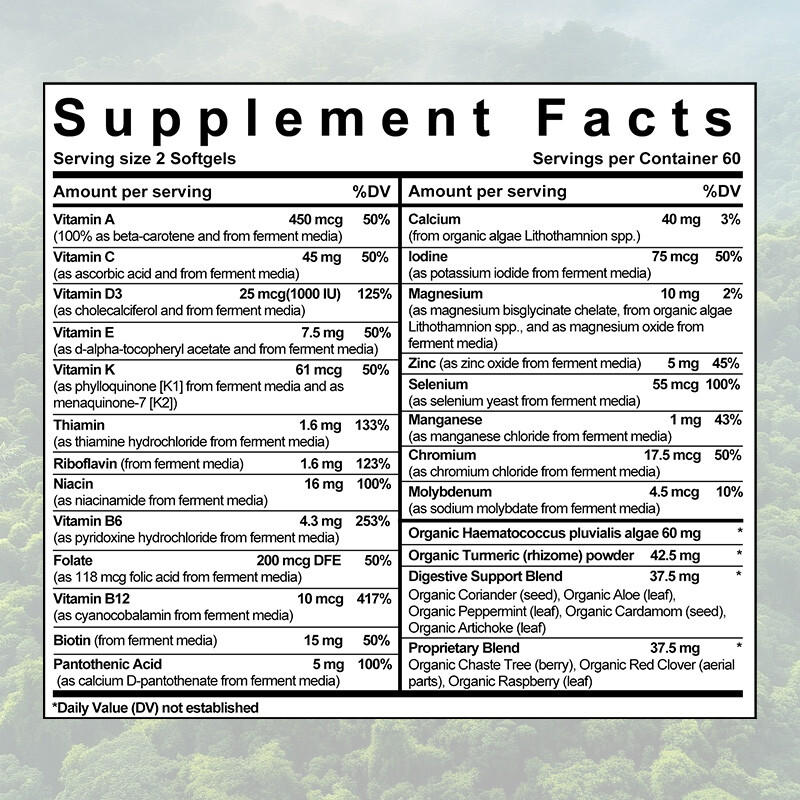Women’s Multivitamin 55+ Supplement Gentle on the Stomach 10/2026