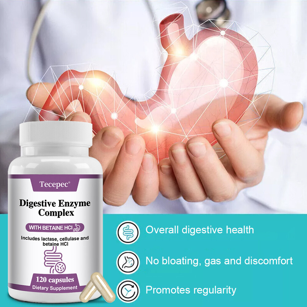 Digestive Enzyme Complex Gas, Constipation & Bloating Relief, Gut Health