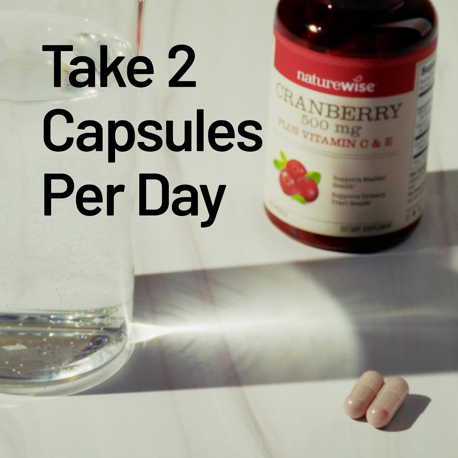 NatureWise Cranberry Pills 500mg – Urinary Tract Health – 60 Capsules