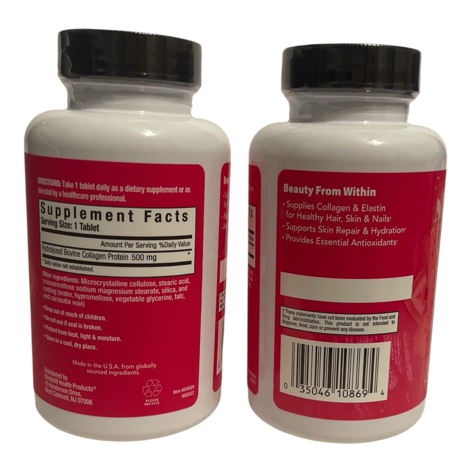 Skintrition Super Collagen Hair Skin & Nails Tablets 90 Ct 2 Pack Exp 03/2029
