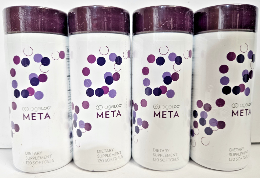Nu Skin Nuskin Pharmanex ageLOC Meta Sealed 120 Softgels (4 Bottles)