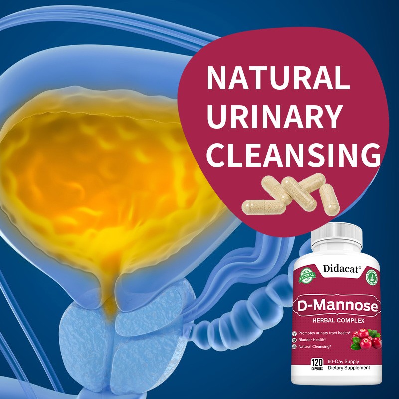 D Mannose Supplements Urinary Tract Cleanse Promotes Bladder Health 120 Capsules