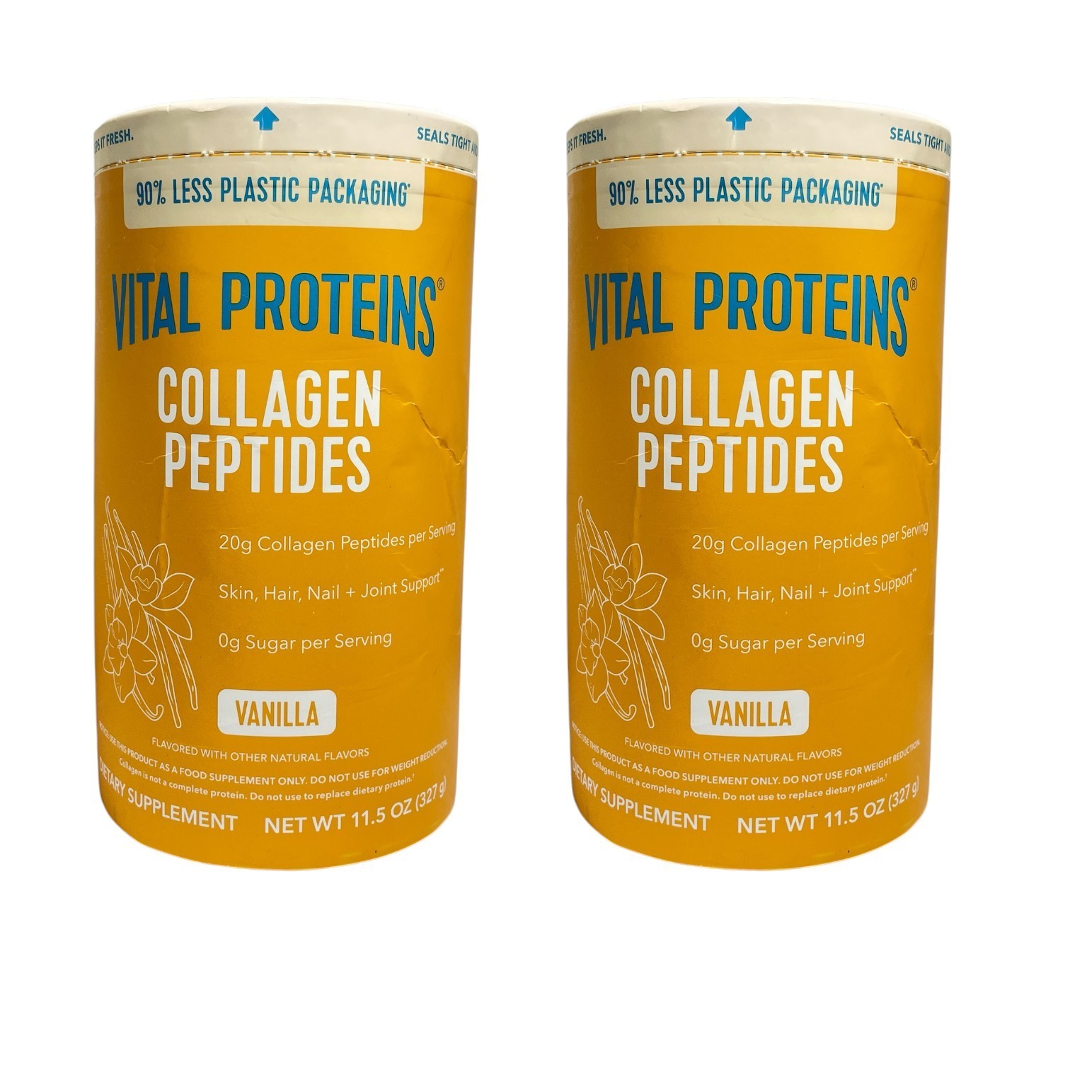 *Vital Proteins Collagen Peptides Vanilla Dietary Supplement 11.5oz. LOT OF 2
