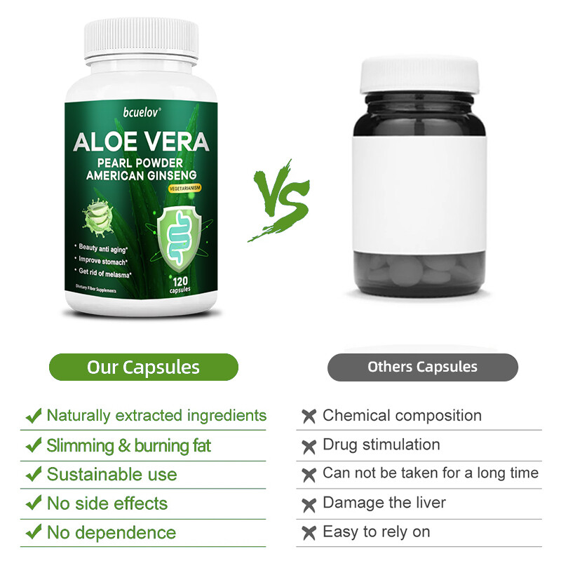 Aloe Vera PEARL POWDER AMERICAN GINSENG Digestive Support,improves stomach new