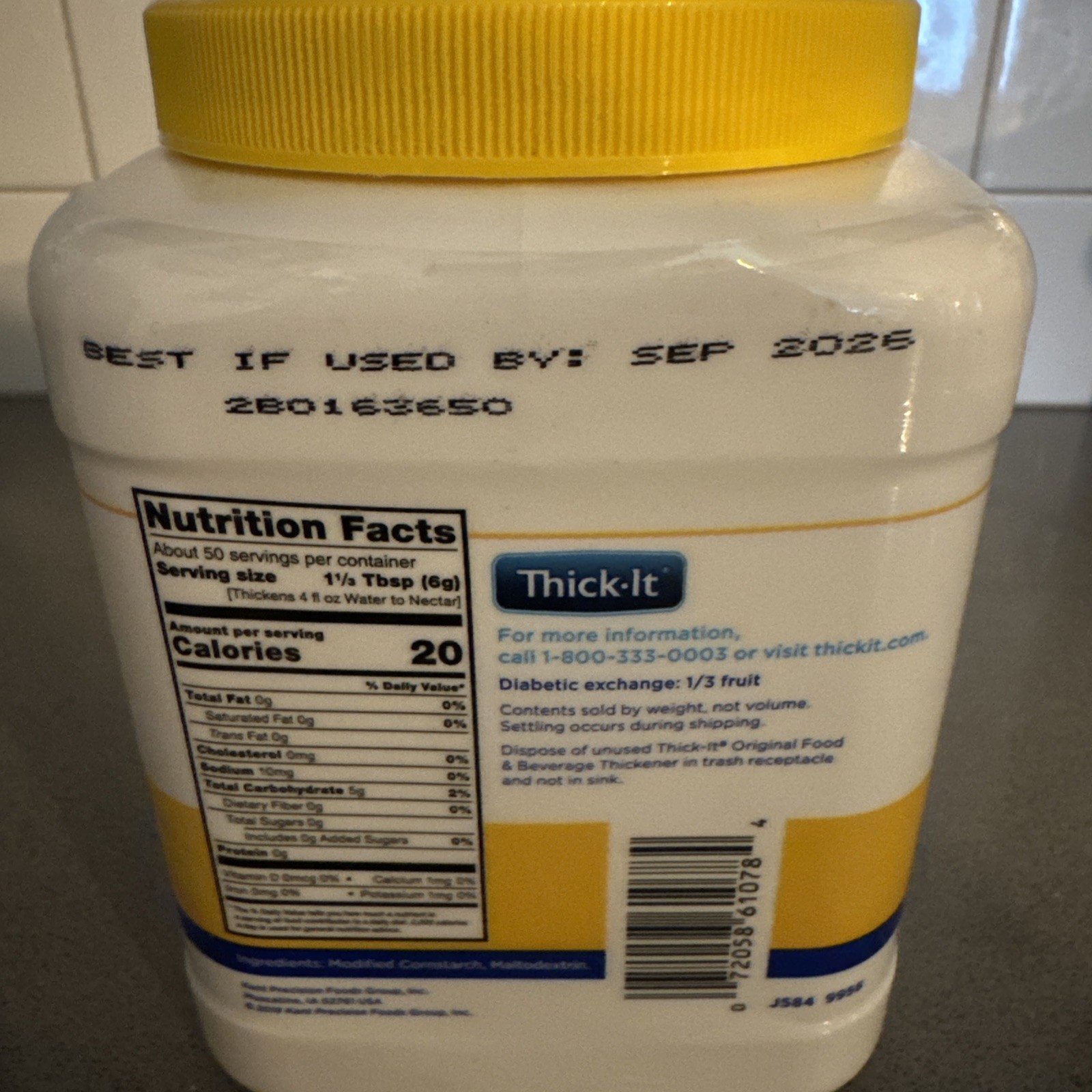 Thick-It Original Food & Drink Thickener Unflavored 10 oz. Canister
