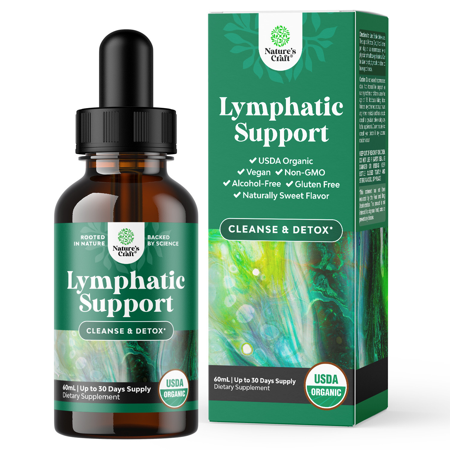 Certified Organic Lymphatic Drainage Drops – Herbal Lymphatic Cleanse 60mL
