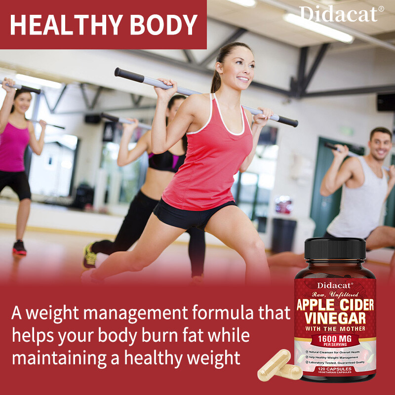 Apple Cider Vinegar Capsules with Mother – 30/60/120 Capsules Weight Loss
